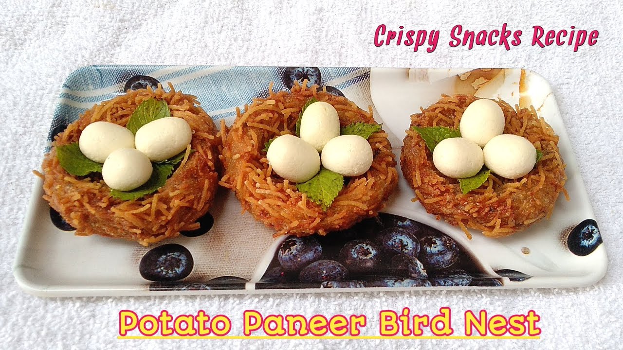 Bird Nest Recipe Veg Recipe Potato Vermicelli Cutlet Easy Snacks