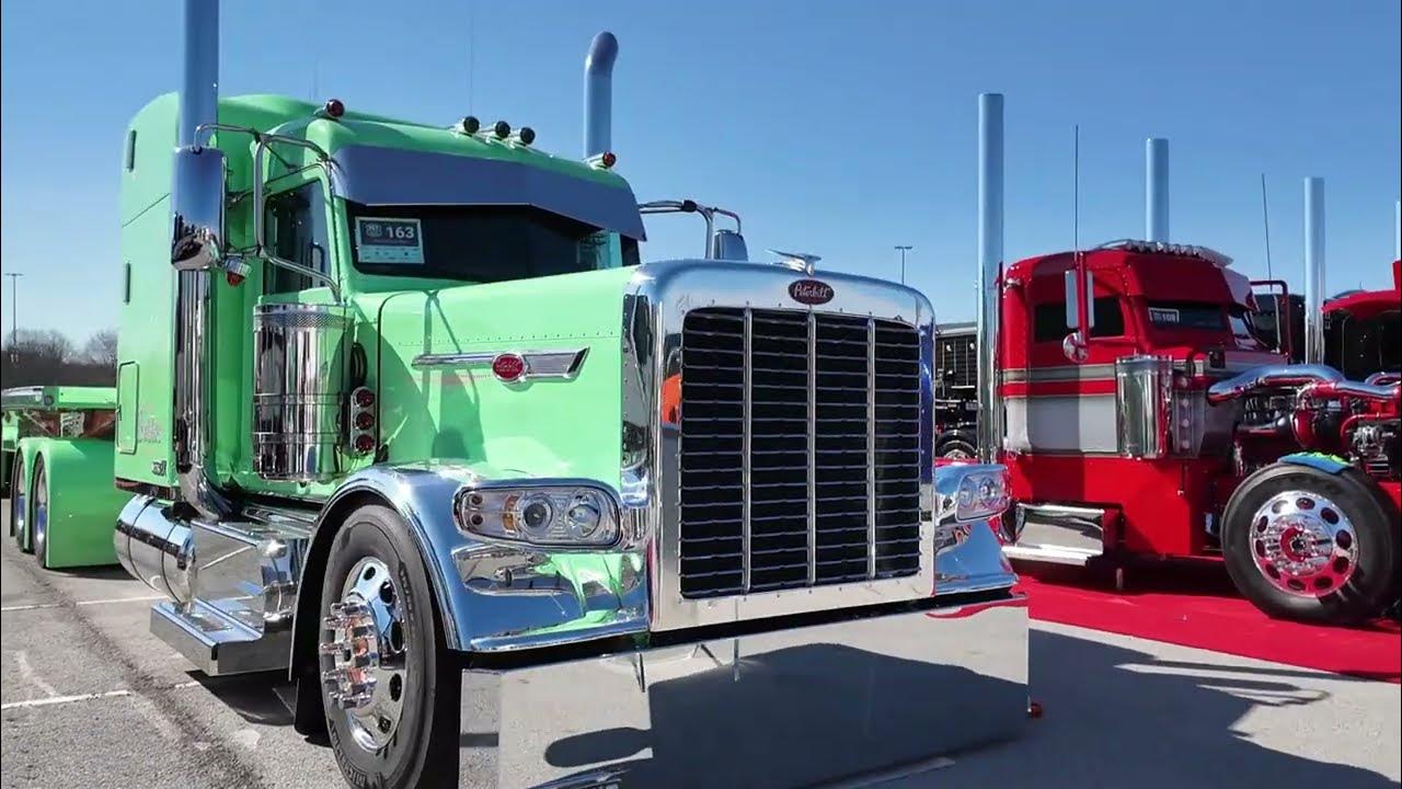 Drivers Cleaning Engines Red Yellow Trucks at MATS Truck Show YouTube