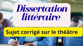 Exemple de sujet traité sur le théâtre 