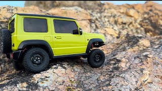 kyosho MINI-Z 4×4 Jimny Sierra Running on a rock wall 岩壁テスト走行 ミニッツ4×4