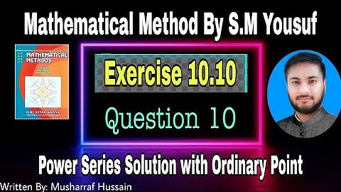 Mathematical Method By S.M Yousuf|| Exercise 10.10 Question 10 ||  #mathsbylogic ||Maths by Logic
