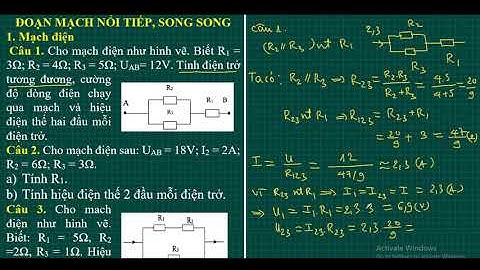 Chữa bài tập mạch điện nối tiếp, song song
