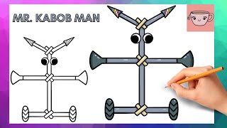 How To Draw Mr. Kabob Man - Garten of Banban 3 | Easy Step By Step Drawing Tutorial