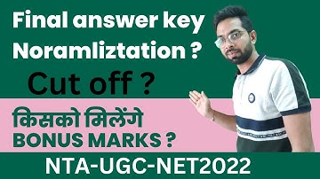 UGC-NTA-NET ||Final answer key : Normalization kaise hoga || Final cut off UGC-NET Exams ||