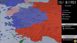 Greco-Turkish War 1919-1922
Greco-Turkish War 1919-1922, Greek Landing at Smyrna, Greek Summer Offensive of 1920, 1st and 2nd battles of Inonu, battle of Kutahya-Eskisehir, Battle of the Sakarya, Great Turkish Offensive, Armistice of Mudanya
Music:
Final Battle of the Dark Wizards - Kevin MacLeod
Final Battle of the Dark Wizards by Kevin MacLeod
Link: https://incompetech.filmmusic.io/song/3752-final-battle-of-the-dark-wizards
License: http://creativecommons.org/licenses/by/4.0/ Greco-Turkish War 1919-1922