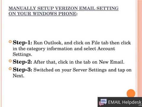 Verizon email settings for iPhone, Android, Outlook, and Windows Phone