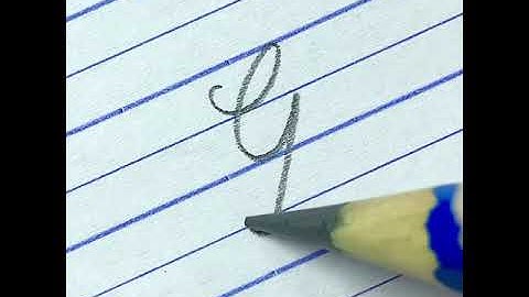 Learn to write cursive capital letter G | Cursive writing for beginners with pencil