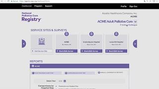 National Palliative Care Registry Dashboard Tutorial