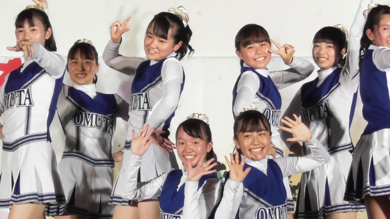 大牟田高校 チアリーダー「SHEEY !!」　 おおむた海上花火大会  令和元年8月