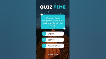 Which of these languages is the most widely spoken in the world? #quiz