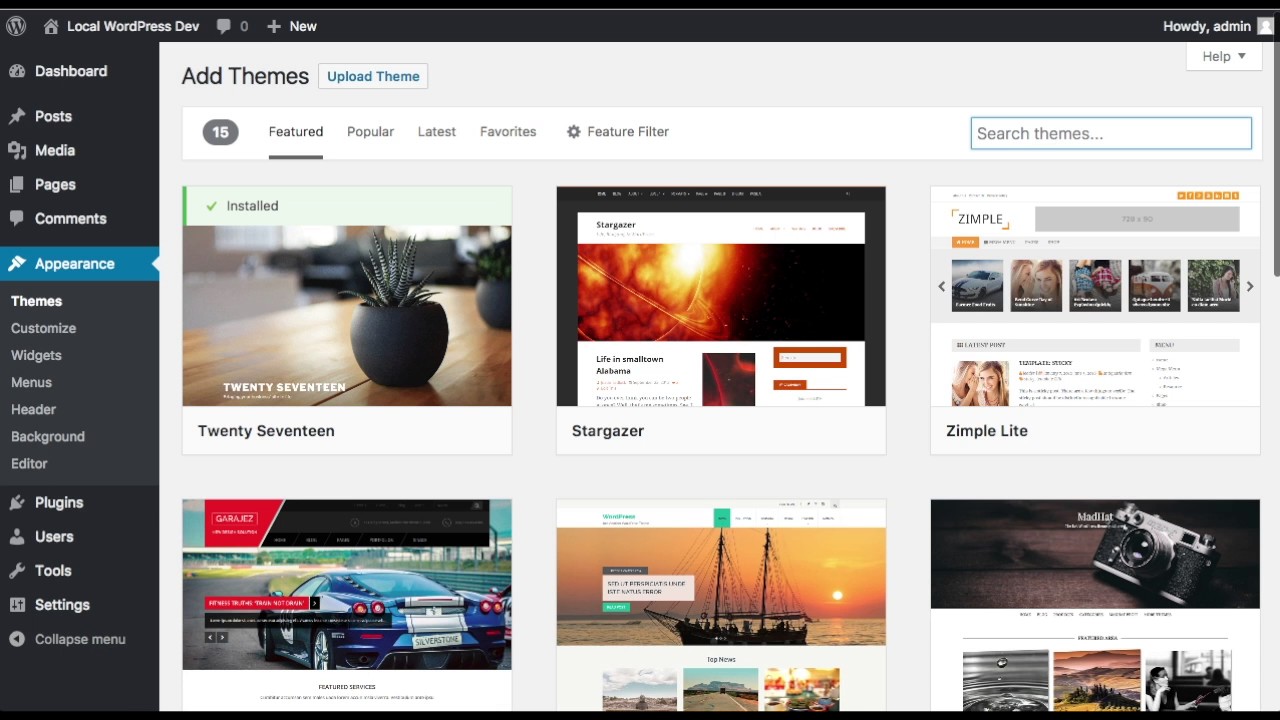 Installing a WordPress theme - YouTube