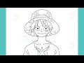 How To Draw Monkey D. Luffy from One Piece Step by Step Drawing