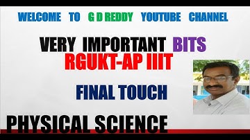AP IIIT / PHYSICAL SCIENCE / CLASS-10 / FINAL TOUCH