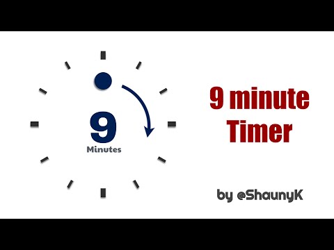 set timer for 9 minutes