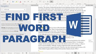 ابحث عن كلمة فقط إذا كانت الكلمة الأولى في فقرة في Microsoft Word