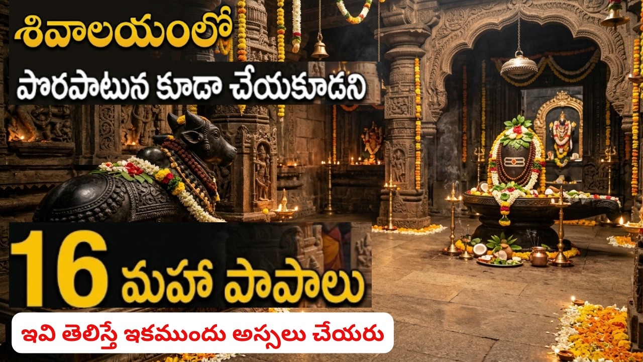 శివాలయంలో చేయకూడని 16 మహా పాపాలు  Serious Offenses to Avoid in a Shiva Temple #templerules #shiva