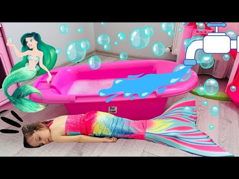 Barbie Videoları! Deniz Kızı Barbie Havuza Girmek İstiyor!Barbie Videoları,Barbie Havuz Videoları