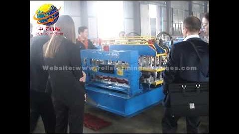 Roofing Colored Glazed Tile Cold Roll Forming Machine-customer testing