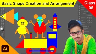 Basis Shapes Management and Creation Usin Rectangle, Rounded Rectangle, Ellipse Tools - Class 05