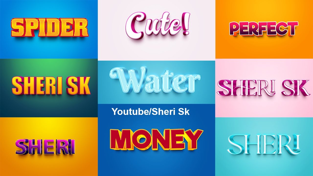 3D New Text Effect Download For Photoshop |Sheri Sk| |Photoshop Tutorial|