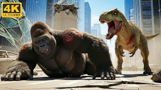 Gorilla vs Dinosaur – The Ultimate Prehistoric Titan Battle for the City Throne  screenshot 1