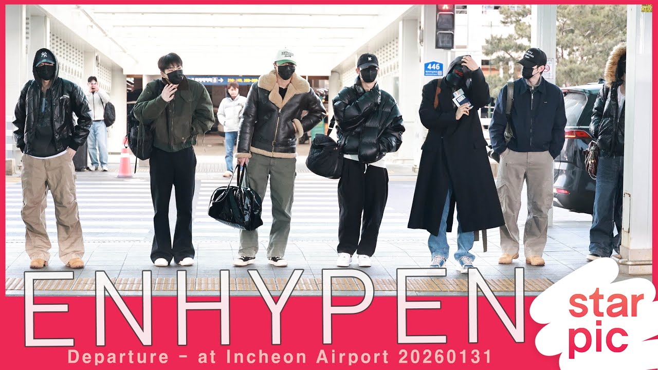 엔하이픈 '멋진 일곱남자들' [STARPIC] ENHYPEN Departure - at Incheon Airport 20260131