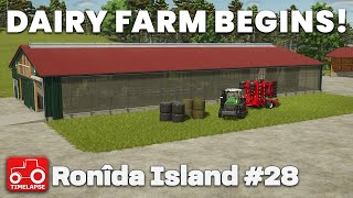 STARTING TO BUILD THE DAIRY FARM!! Ronîda Island FS25 Timelapse Farming Simulator 25 Ep 28