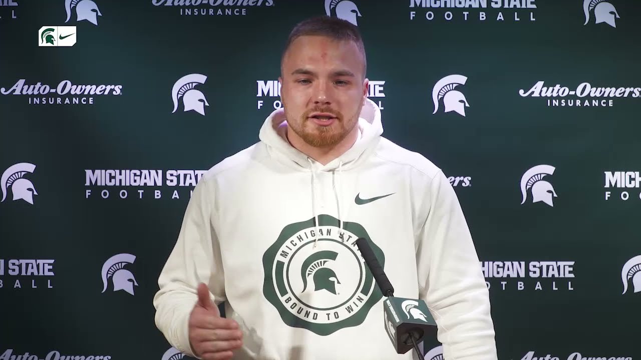 MSU FB DE Drew Beesley Post-Spring Game Remarks, 4-24-2021