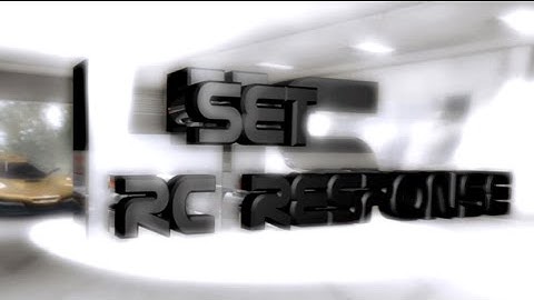 Set Rc Response - Editing