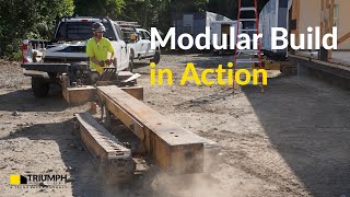 Modular Construction Office Installation 8-Piece Modular Office Building In Lowell, Ma