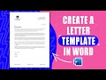 Create a letter template in word  with logo