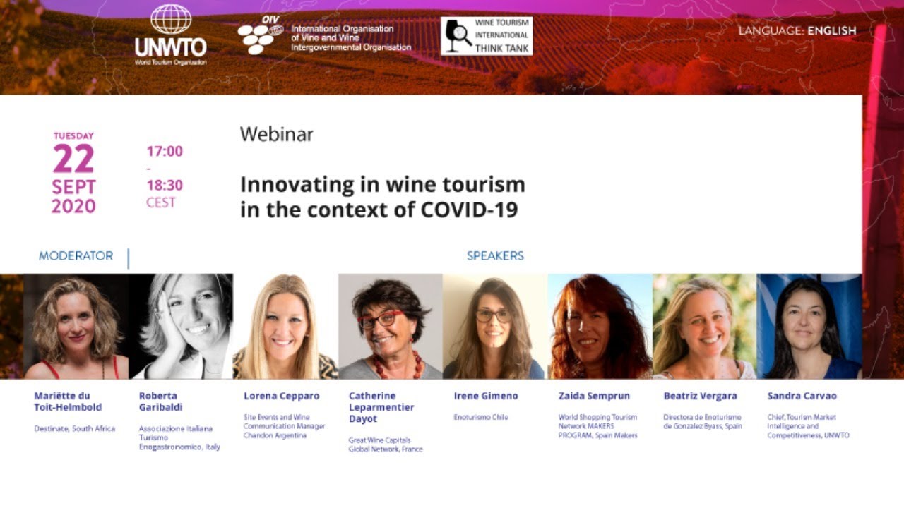 UNWTO-OIV webinar on “Innovating in wine tourism in the context of COVID-19"