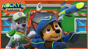 Chase is Having Problems With His Drone! - Rocky's Garage Compilation - PAW Patrol