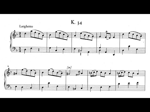 SCARLATTI 鍵盤ソナタ 34枚組 Scarlatti : Sonata K 34, LS 7 - Larghetto - YouTube