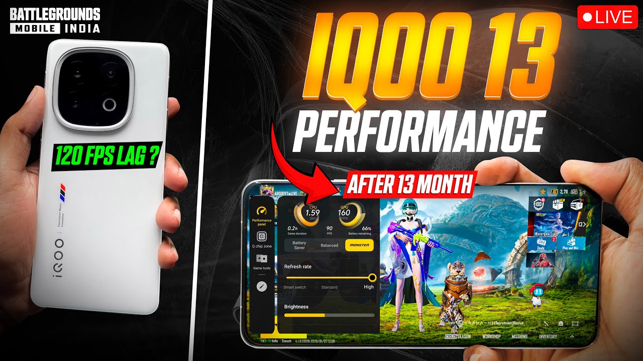 iQOO 13 BGMI 120 FPS Live Test 2026 | Beast Gaming Performance 🔥 ...