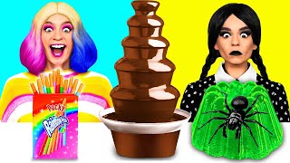 Chocolate Fountain Fondue Challenge | Edible Battle by Happy Fun