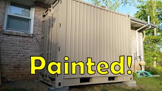 Shipping Container Update  Insulation, Flooring, Sanding, and Painting!