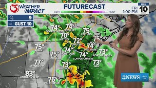 Few isolated showers Thursday, increasing rain for Friday