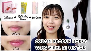 Review jujur: Noera skincare yang viral di Tiktok | Noera Collagen Lightening cream Noera Lip gloss