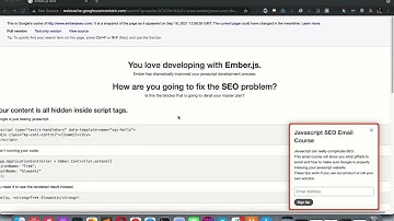 Ember js SEO: Will The Google Crawler Find Your Homepage?