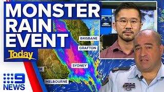 Hail and flood warnings as Sydney set to break rain record | Weather | 9 News Australia