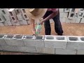 fazendo muro de blocos estruturais