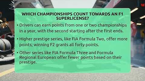 Which Championships Count Towards An F1 Superlicense? - Pole Position Experts