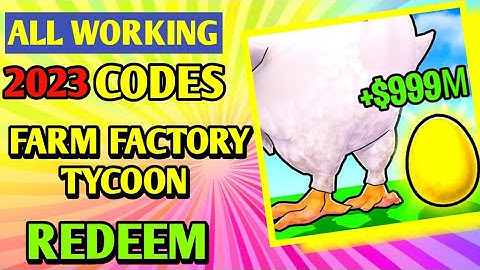 All *New* Farm Factory Tycoon Codes 2023 | Codes for Farm Factory Tycoon - Roblox Code
