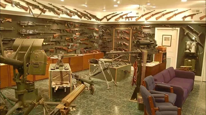 The late actor Charlton Heston's Basement Gun Vault