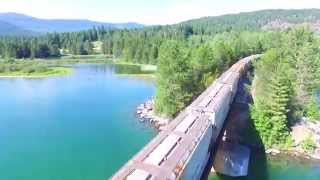 Lake Pend Oreille Bridge Jumping 4k Inspire 1
