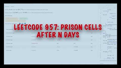 Leetcode 957 : Prison Cells After N Days