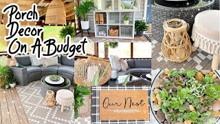 DIY Budget Porch Decor Outdoor Patio Decorate With Me | Small Front Porch Decor Ideas | Adaline Zook screenshot 2