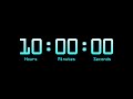 10 Hour Countdown Timer with Alarm & Chapters - Retro Digital - Sky Blue