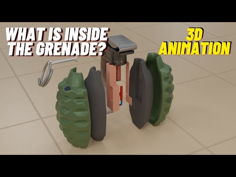 How Grenade Works? Time Delay Fragmentation Grenade | Impact Grenade | 3d Animation